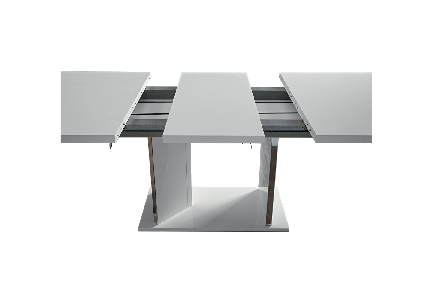 Table à Manger Blanche Extensible Design – LISA - DEKOFLIX