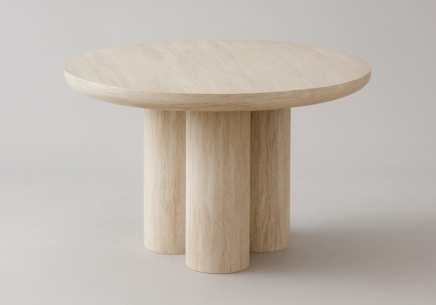 Table basse ronde effet travertin - LUMIA