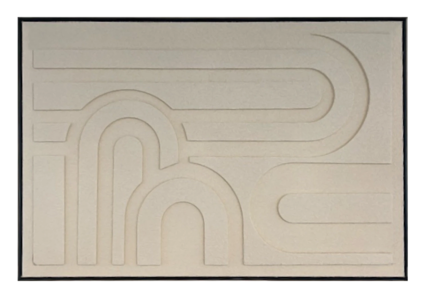 Tableau mural relief sablé lignes arrondies – ARKA