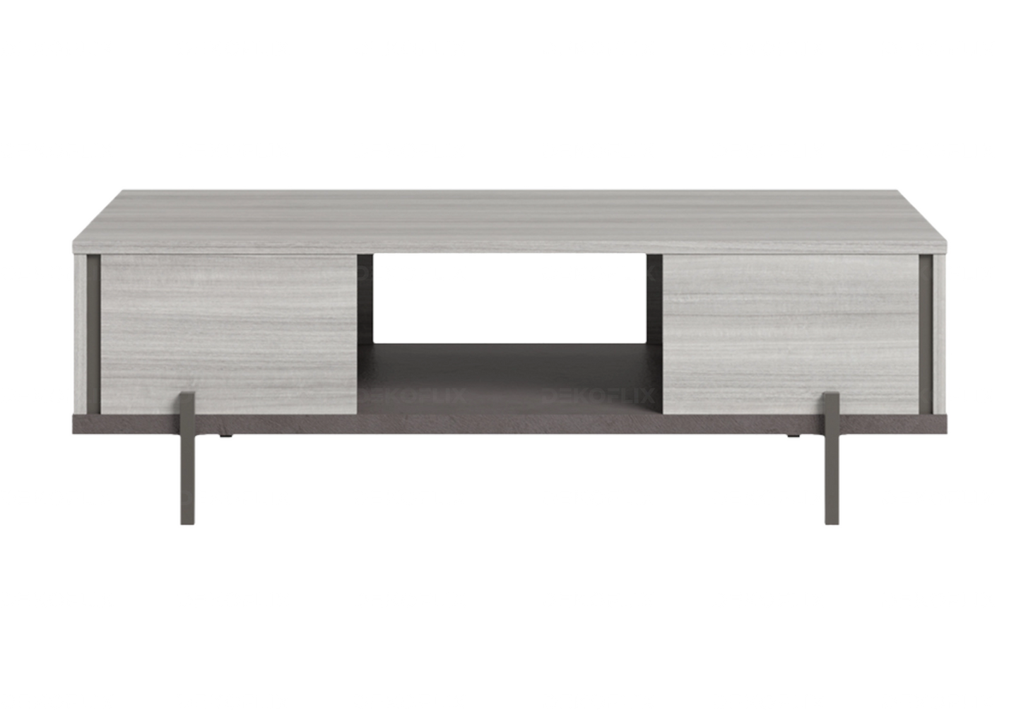 Table Basse Gris Argent, Modernité Chic - Collection Mia - DEKOFLIX