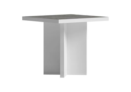 Table d’Appoint Design Marbre Gris Élégante Mara – Table de Salon - DEKOFLIX