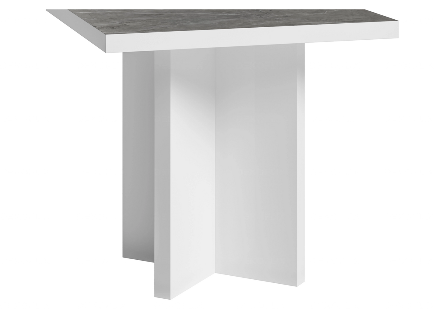 Table d’Appoint Design Marbre Gris Élégante Mara – Table de Salon - DEKOFLIX