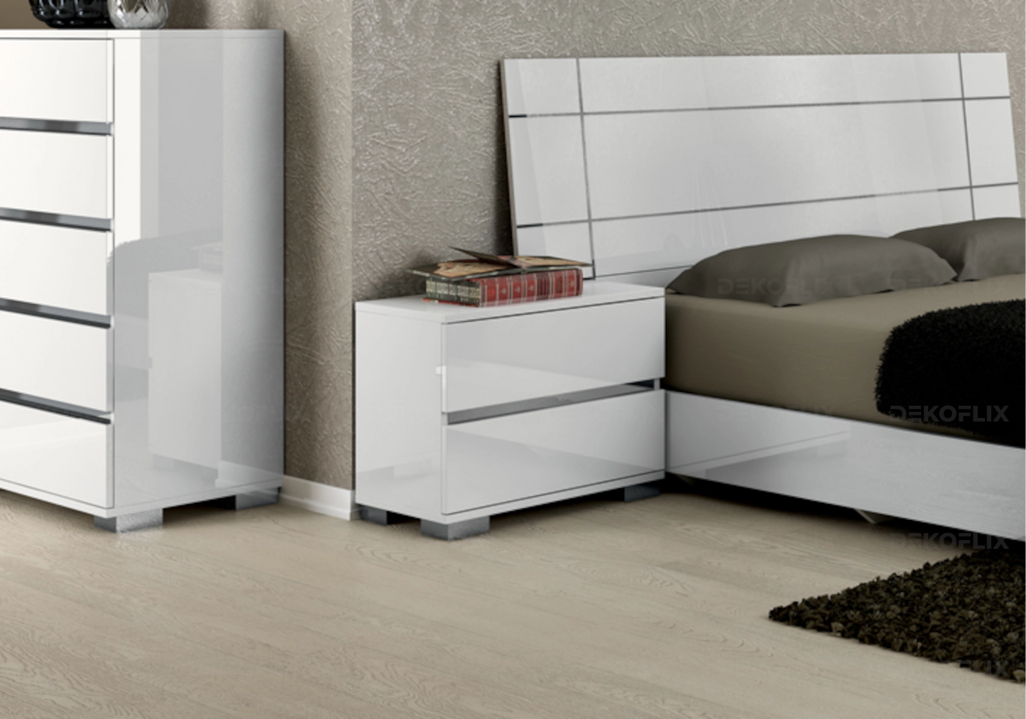 Dream Blanc – Table de Nuit - Élégance et Raffinement Italy