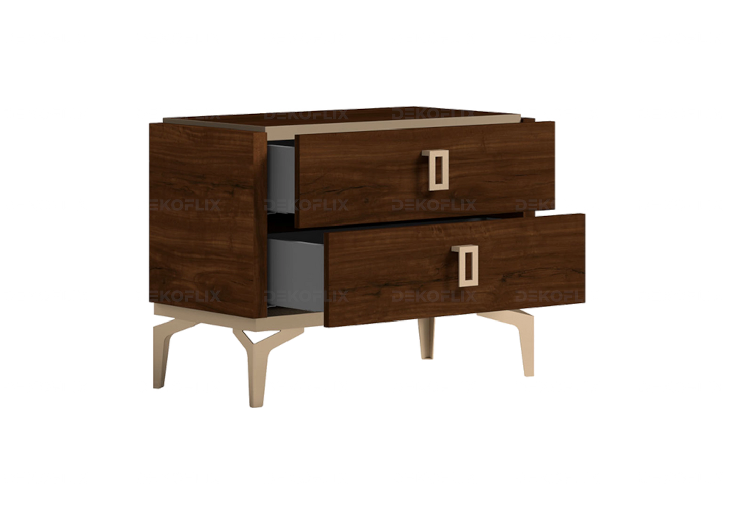 Table de Chevet Bois Noyer Élégante – Eva - DEKOFLIX