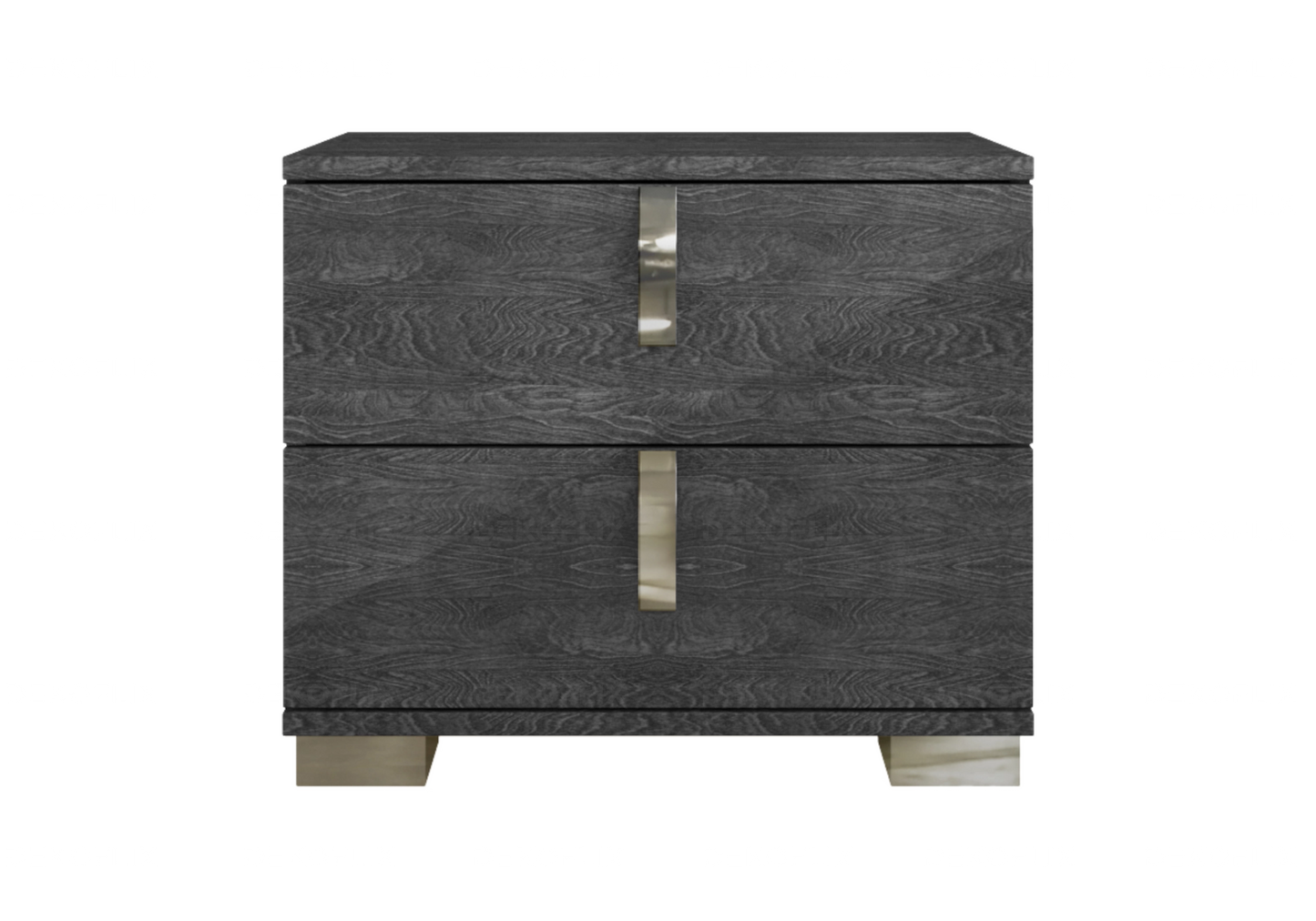 Table de Chevet Sarah en Bois de Bouleau Gris Design - DEKOFLIX