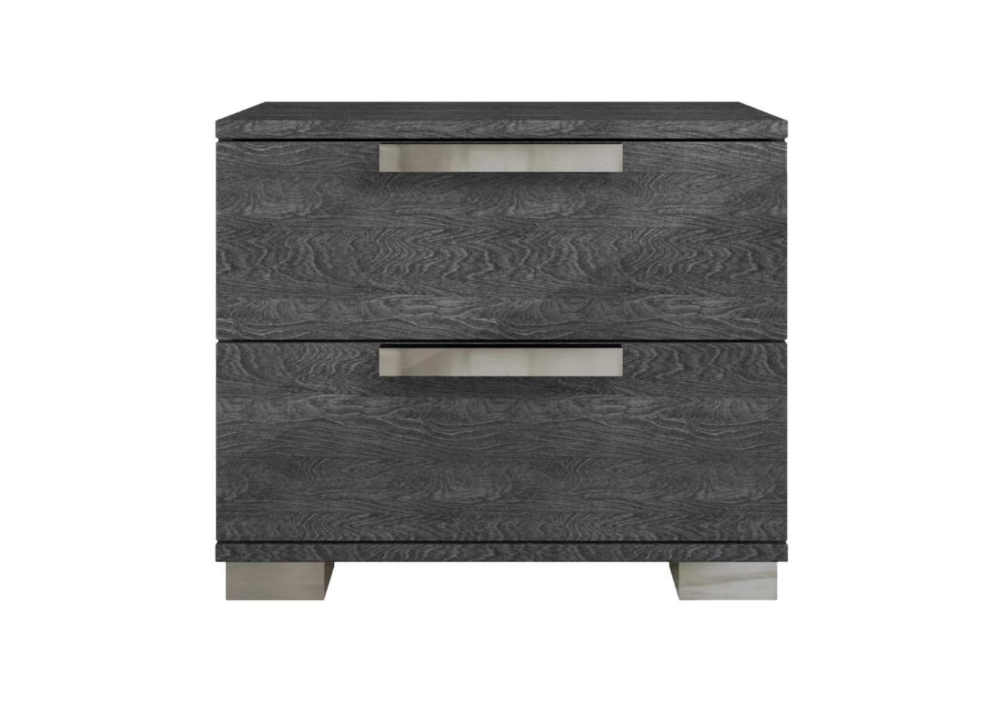 Table de Chevet Sarah en Bois de Bouleau Gris Design - DEKOFLIX