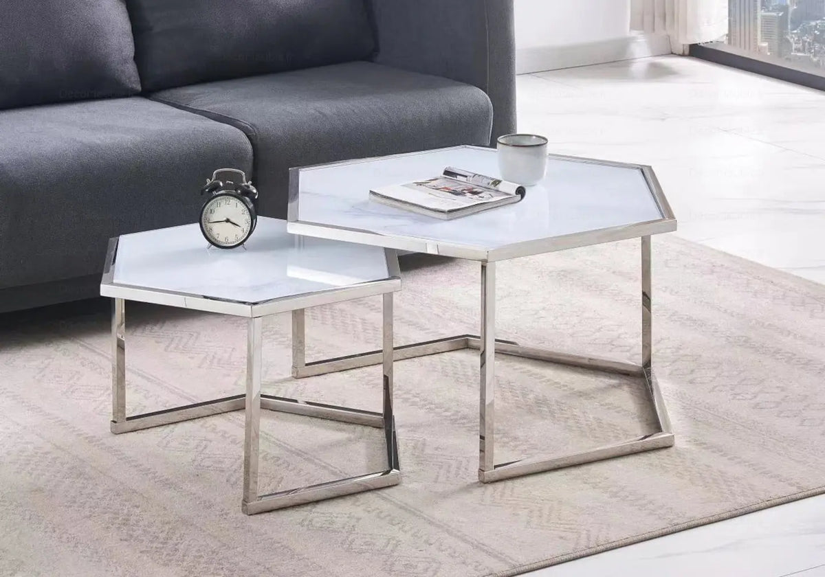 Tables gigognes en verre trempé GIANA New Design