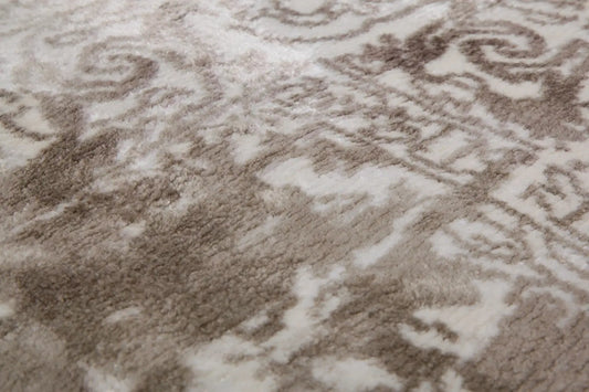 Tapis vintage tissé main argent SILK Lalee Tapis