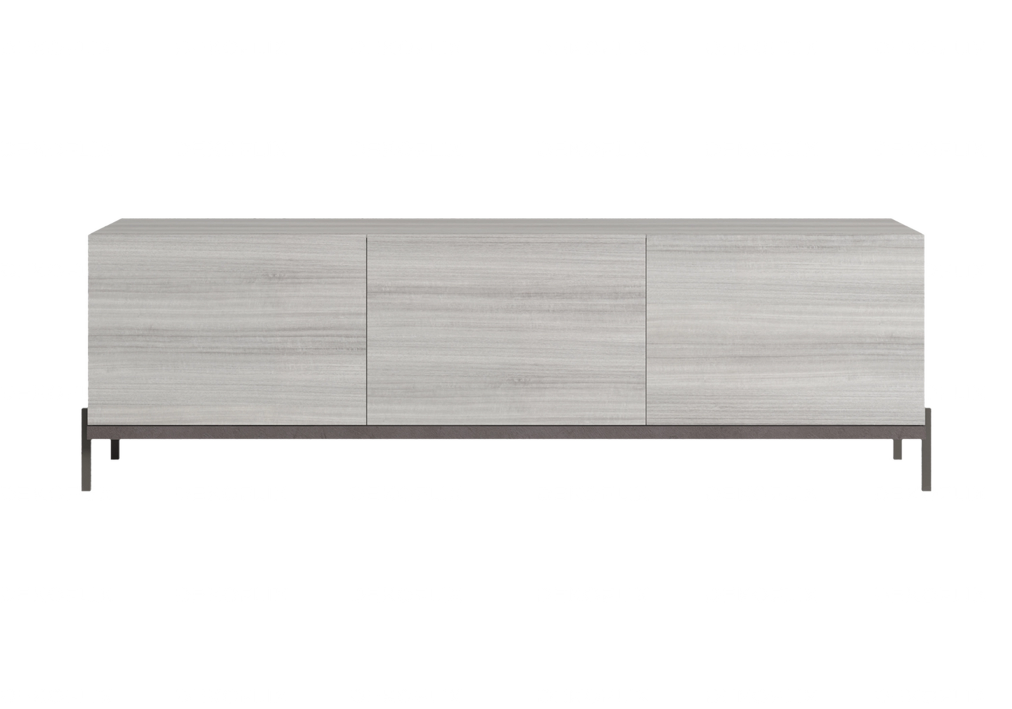 Meuble TV Gris Argent, Élégance Moderne - Collection Mia - DEKOFLIX