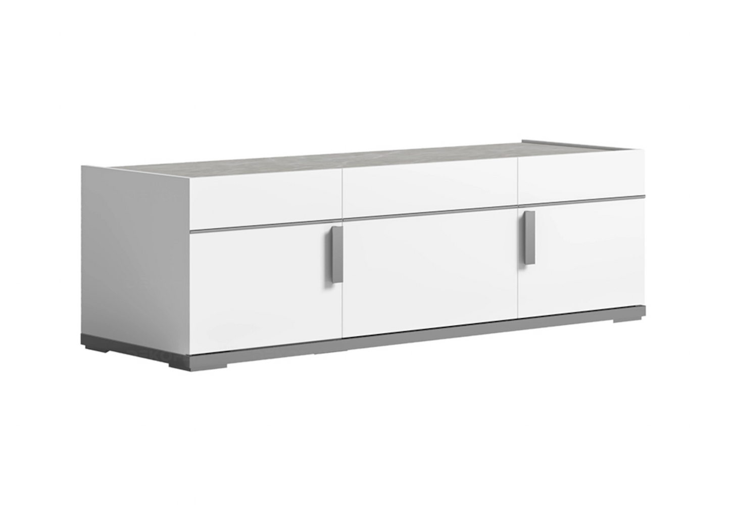 Meuble TV Blanc Moderne Design Italien - Collection Mara - DEKOFLIX