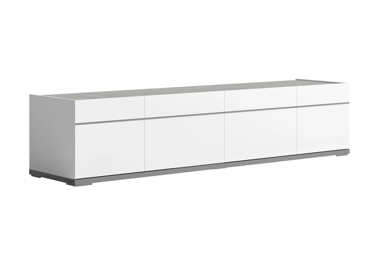 Meuble TV Blanc Moderne Design Italien - Collection Mara - DEKOFLIX