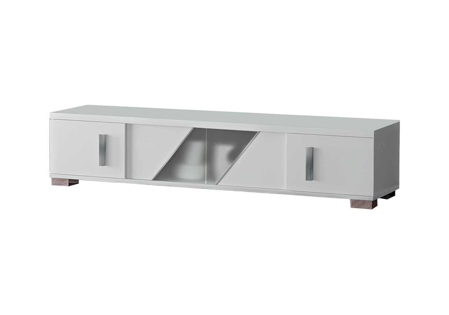 Meuble TV Blanc Moderne et Raffiné – LISA - Made in Italy - DEKOFLIX