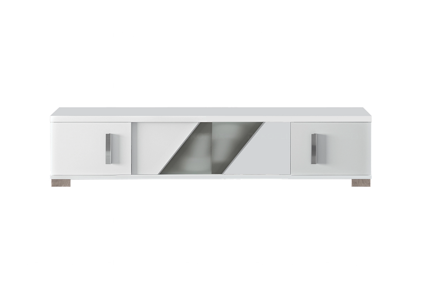 Meuble TV Blanc Moderne et Raffiné – LISA - Made in Italy - DEKOFLIX