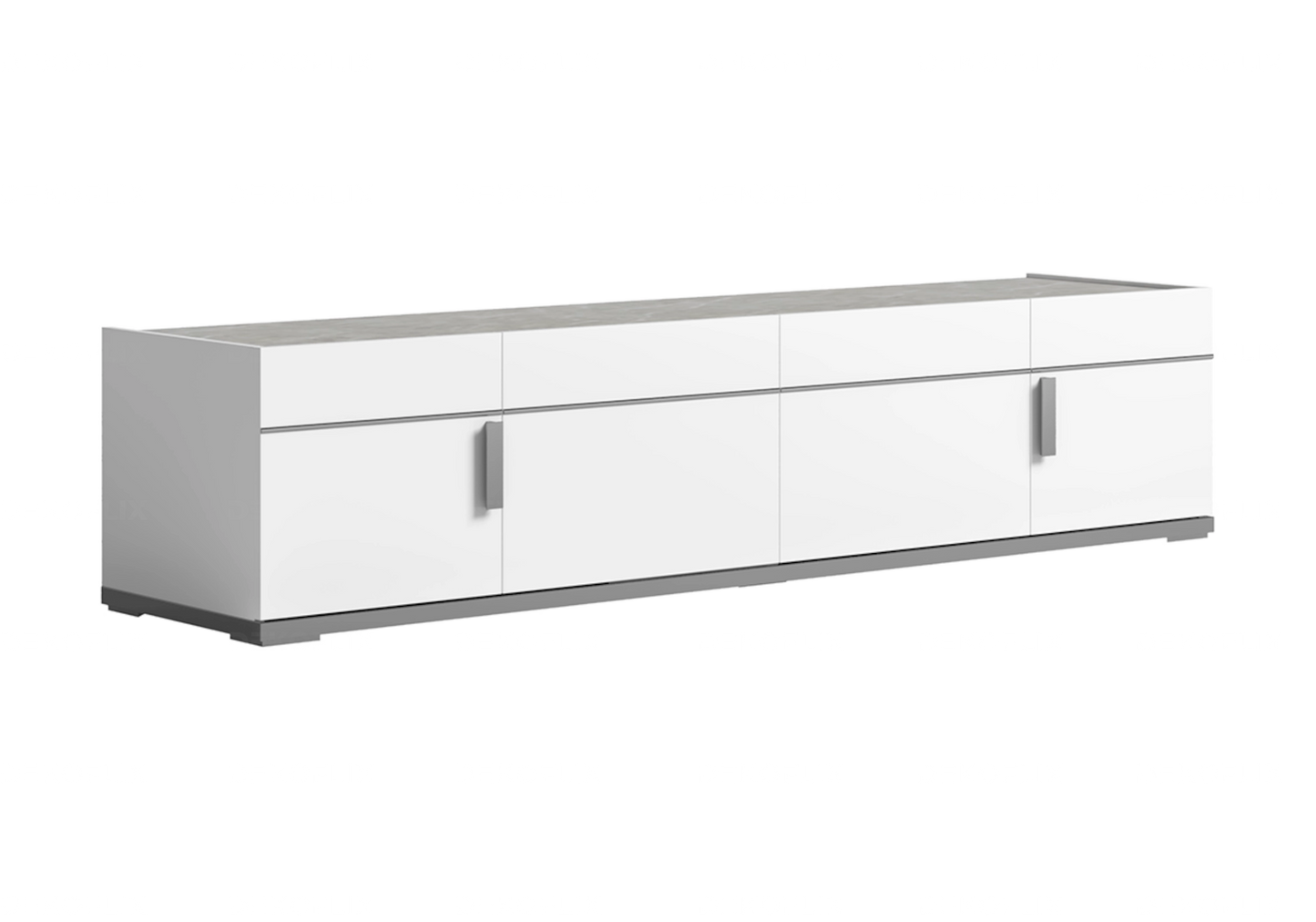 Meuble TV Blanc Moderne Design Italien - Collection Mara - DEKOFLIX