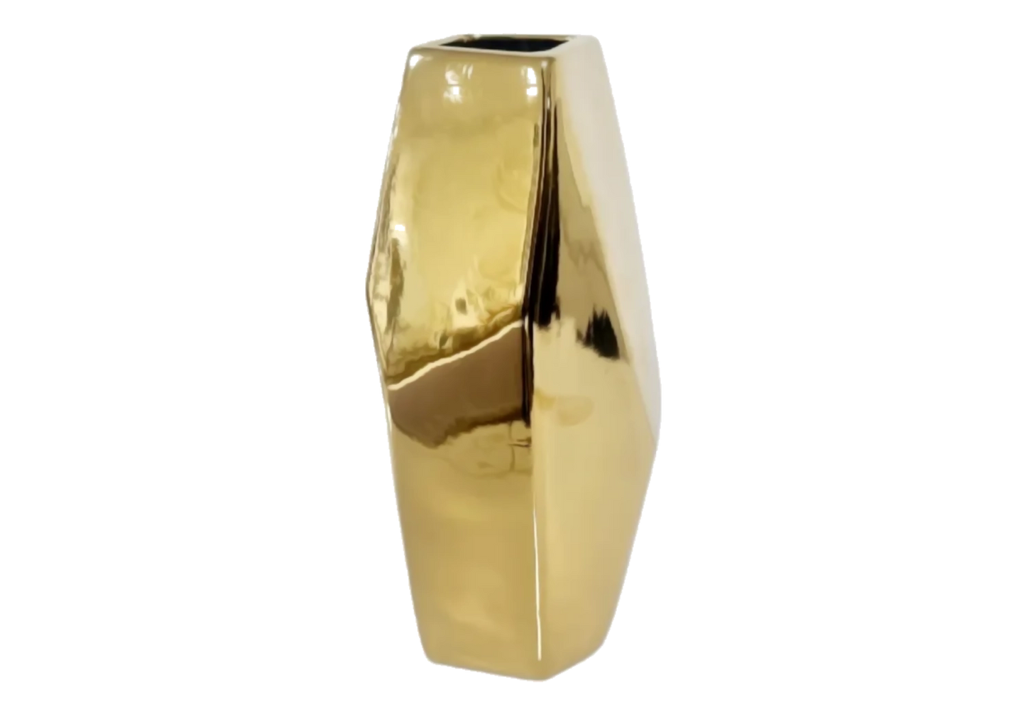 Vase sculptural doré effet miroir – MIRANO