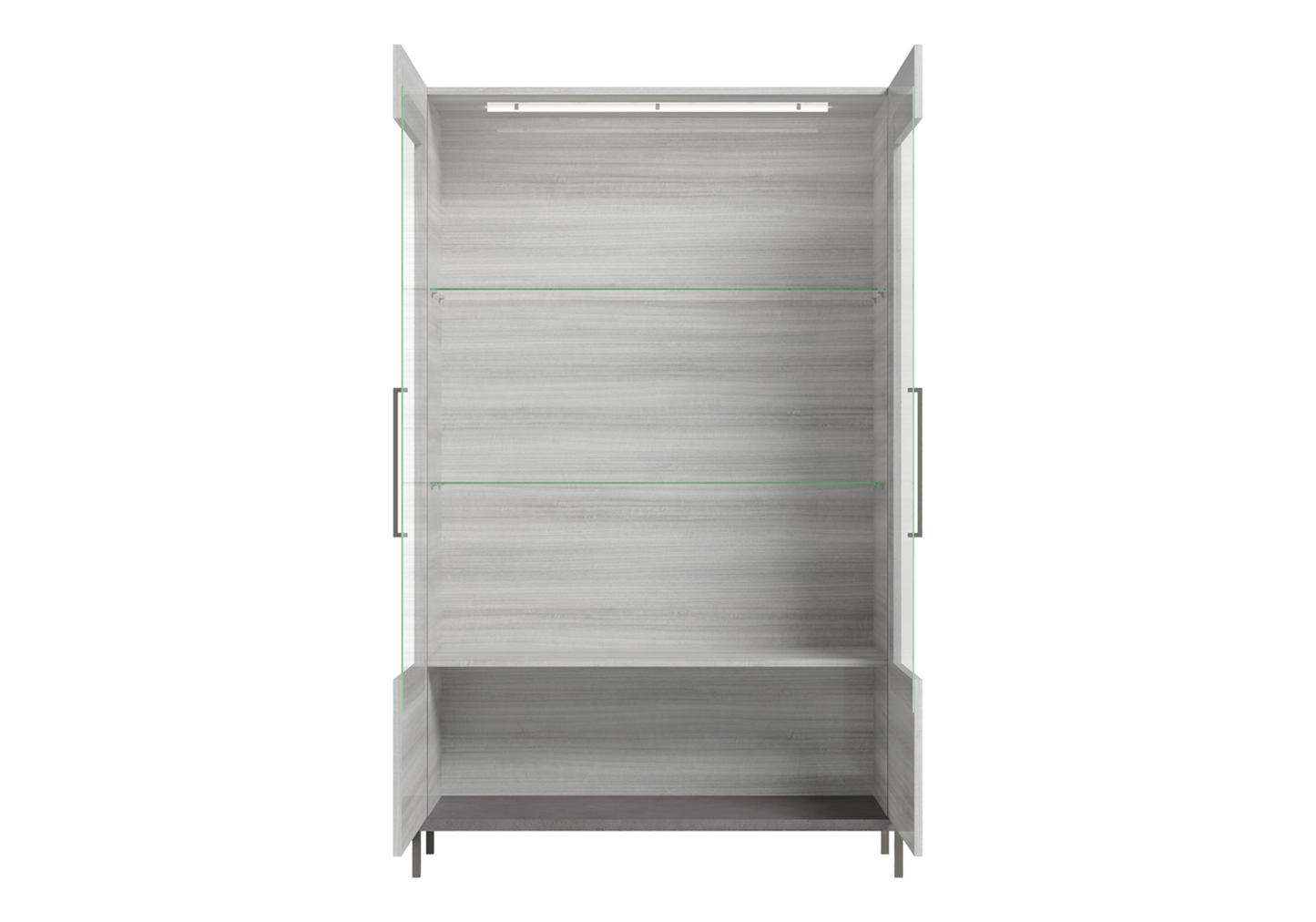 Vitrine Gris Argent, Élégance Raffinée – Collection Mia - DEKOFLIX