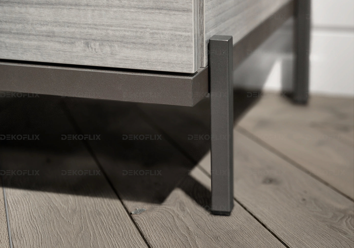 Vitrine Gris Argent, Élégance Raffinée – Collection Mia - DEKOFLIX