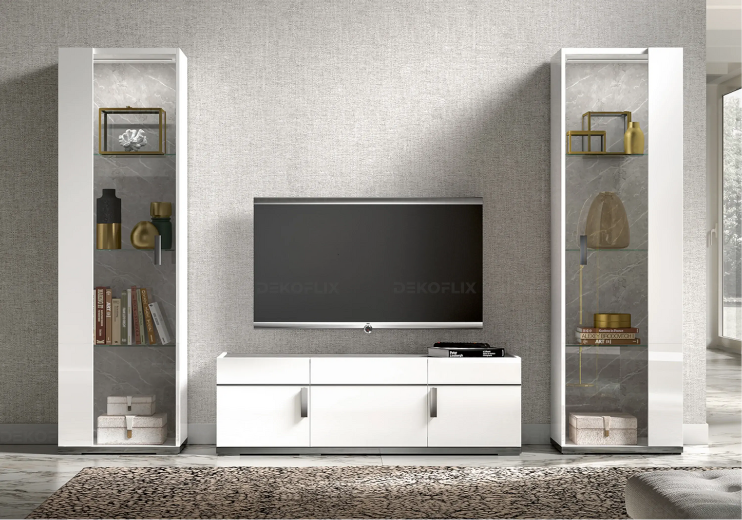Vitrine Design Moderne pour Salon – Collection Mara Status