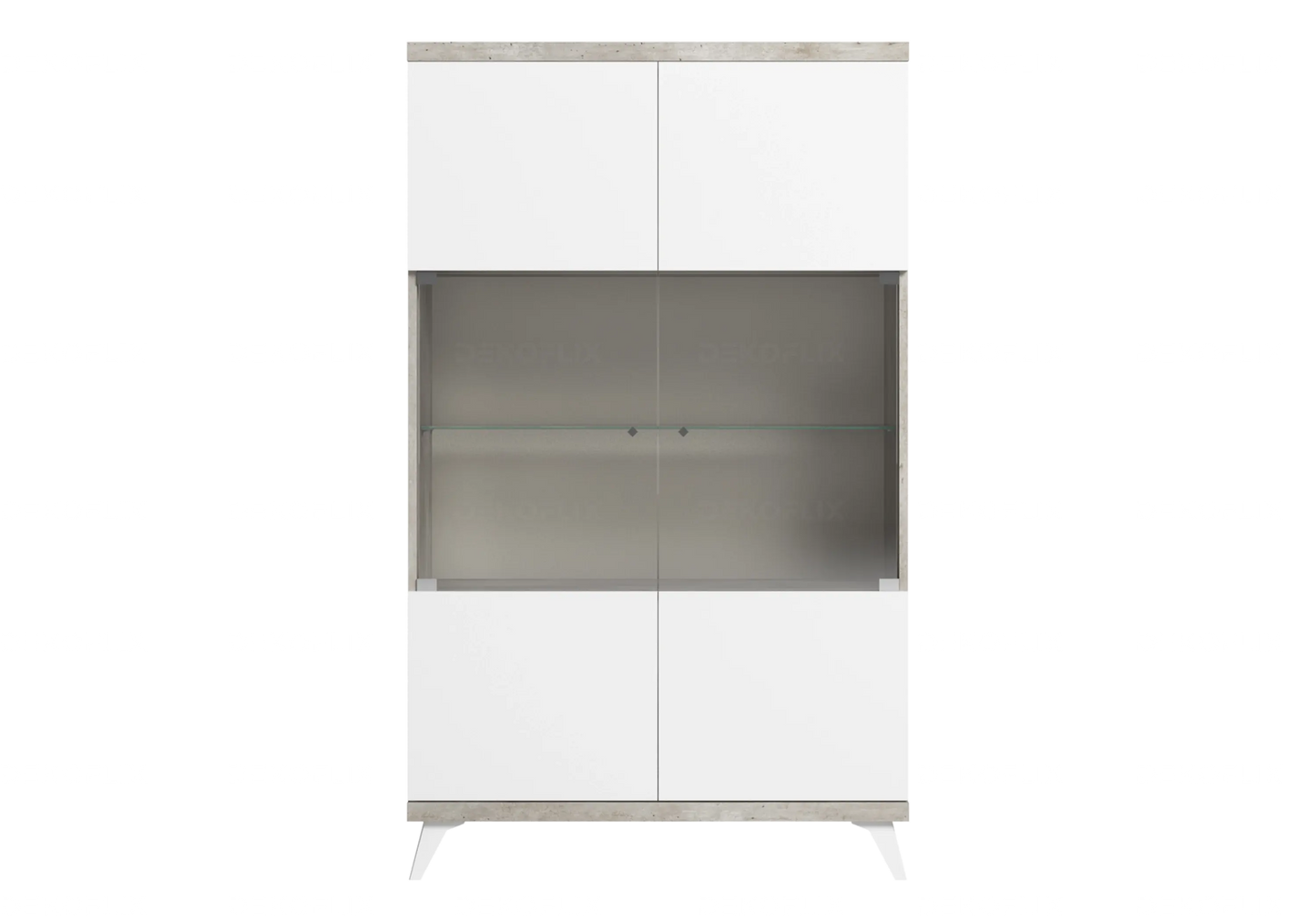 Vitrine Moderne Blanche Béton – Vitrines 1 ou 2 Portes Treviso Status