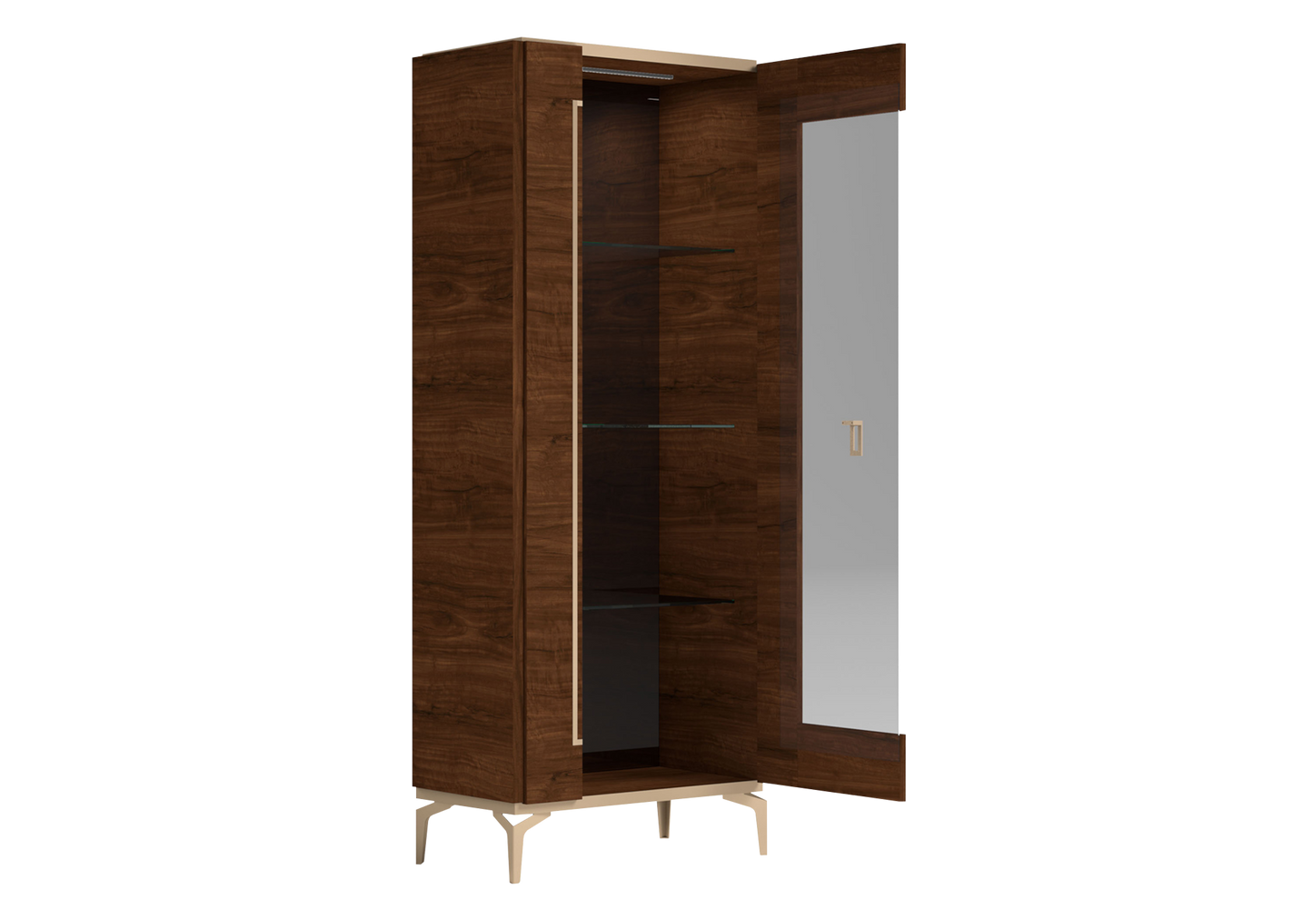 Meuble TV 195 cm avec vitrines – Eva