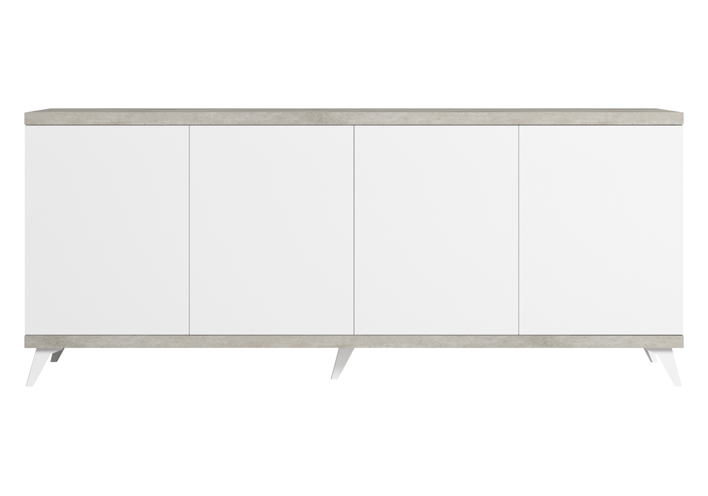 Buffet 200 cm blanc laqué béton – Treviso