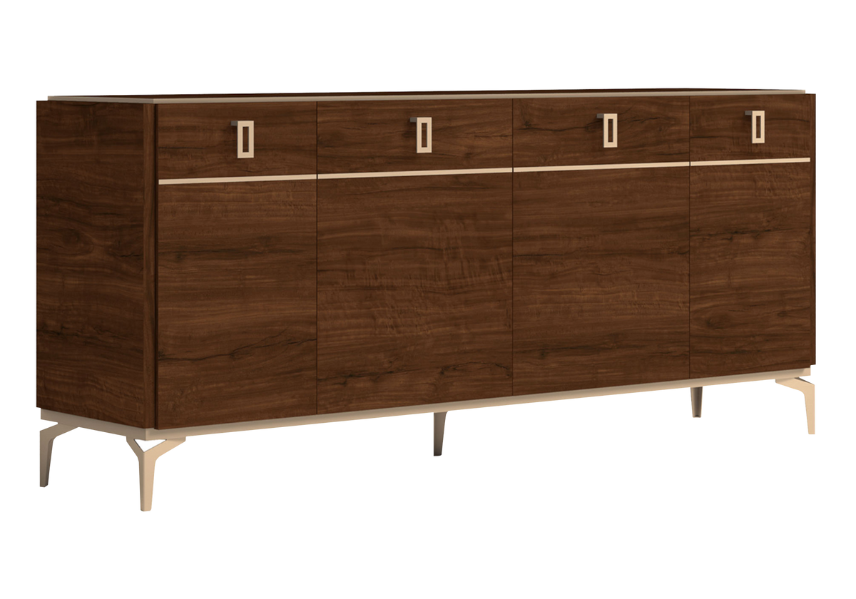 Buffet 4 portes noyer – Eva
