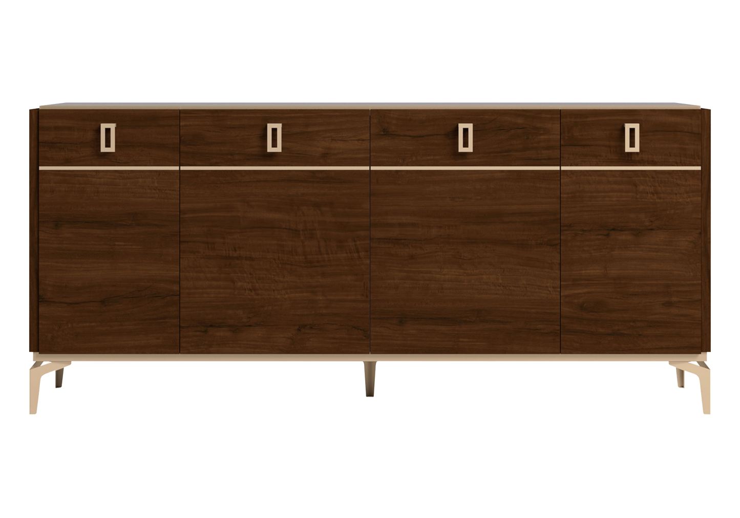 Buffet 4 portes noyer – Eva