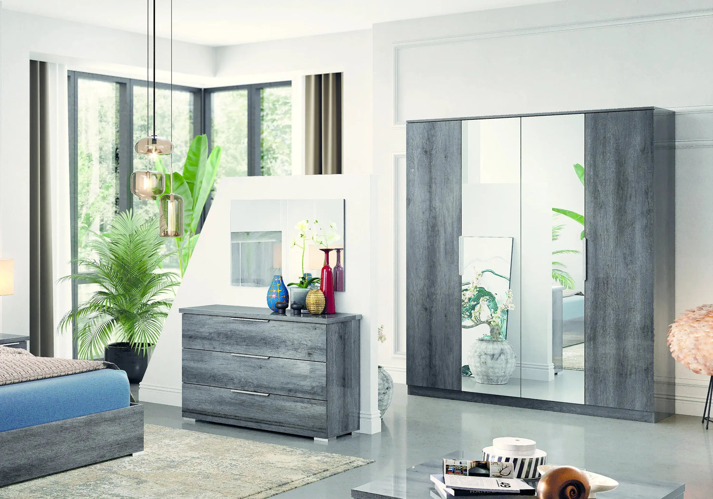 chambre-complete-capitonne-bois-gris-fonce-luna Ben Company
