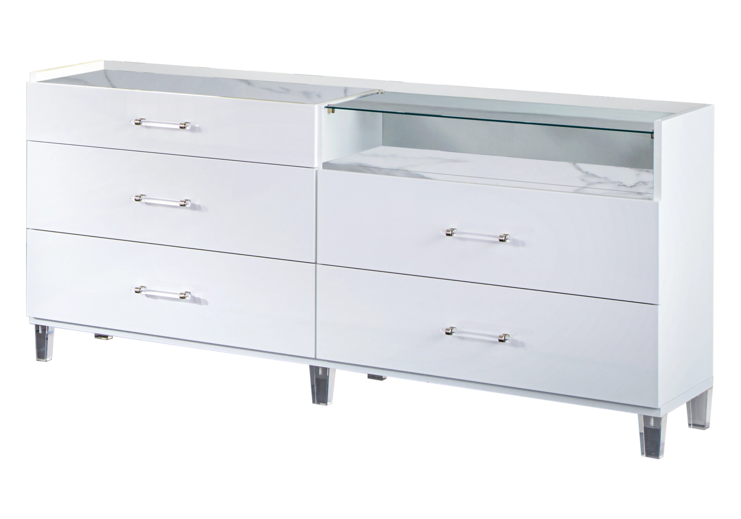 Chambre complète marbre blanc moderne – CRISTAL