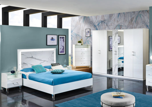 Chambre complète marbre blanc moderne – CRISTAL