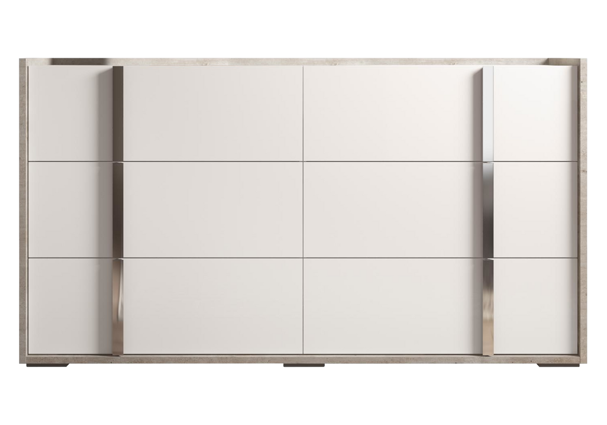 Lit 160x200 chevets blanc béton – Treviso