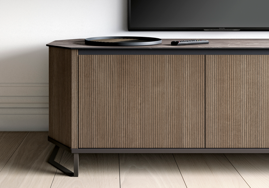 Ensemble meubles salon bois miel - Hexagon
