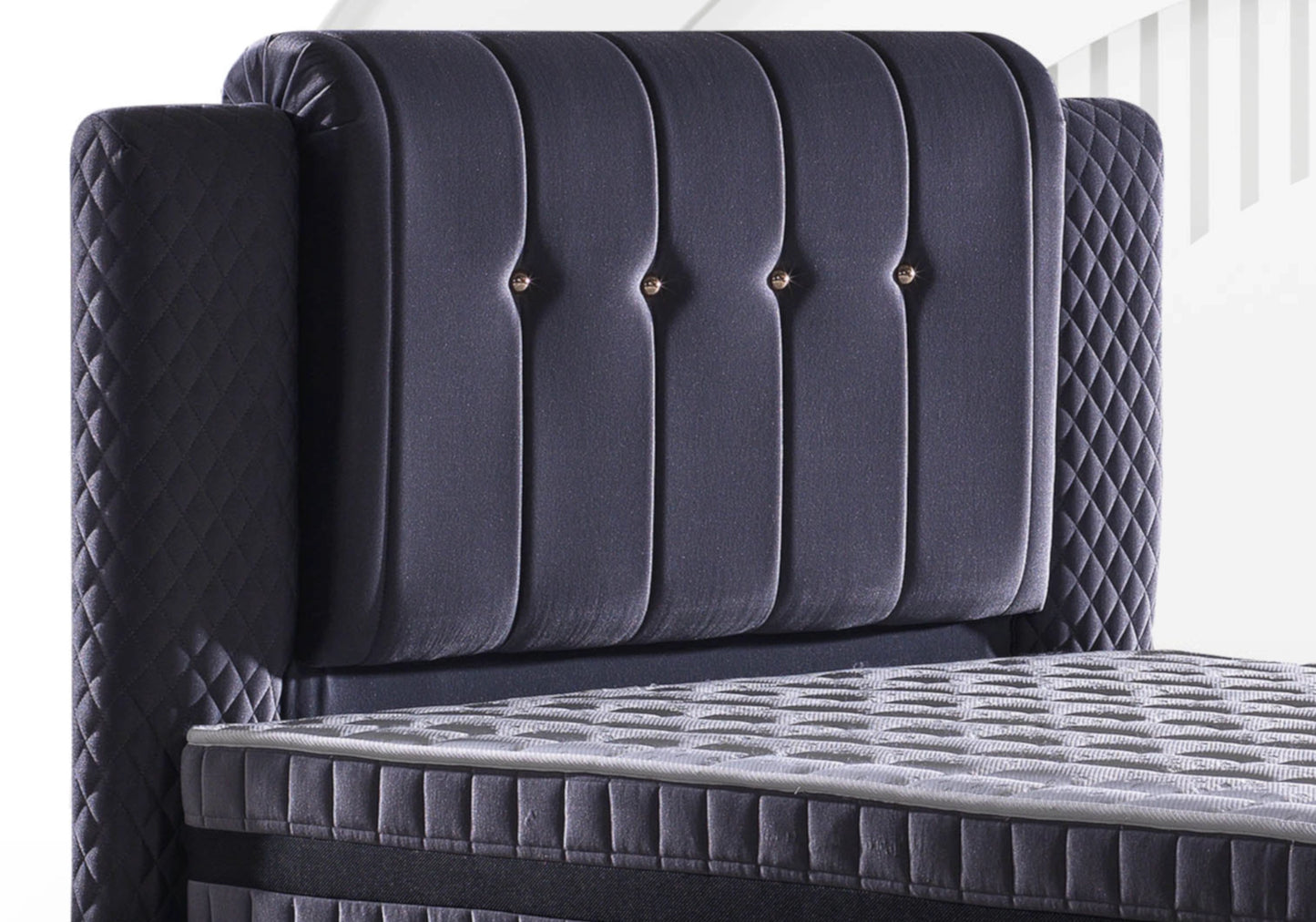 Lit coffre rangement avec matelas et tête de lit - HERO