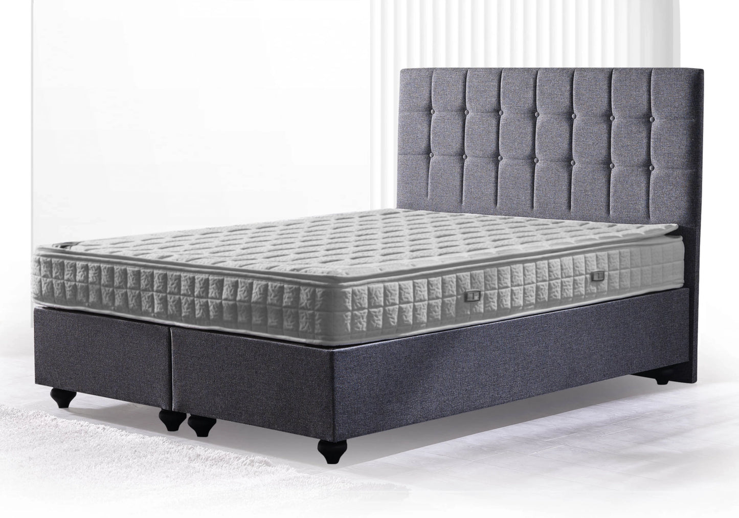 Lit coffre rangement avec tête de lit design – STAR