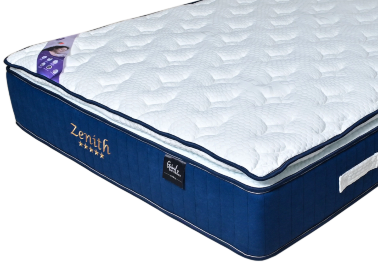 Matelas hybride ressorts surmatelas 32cm - ZENITH
