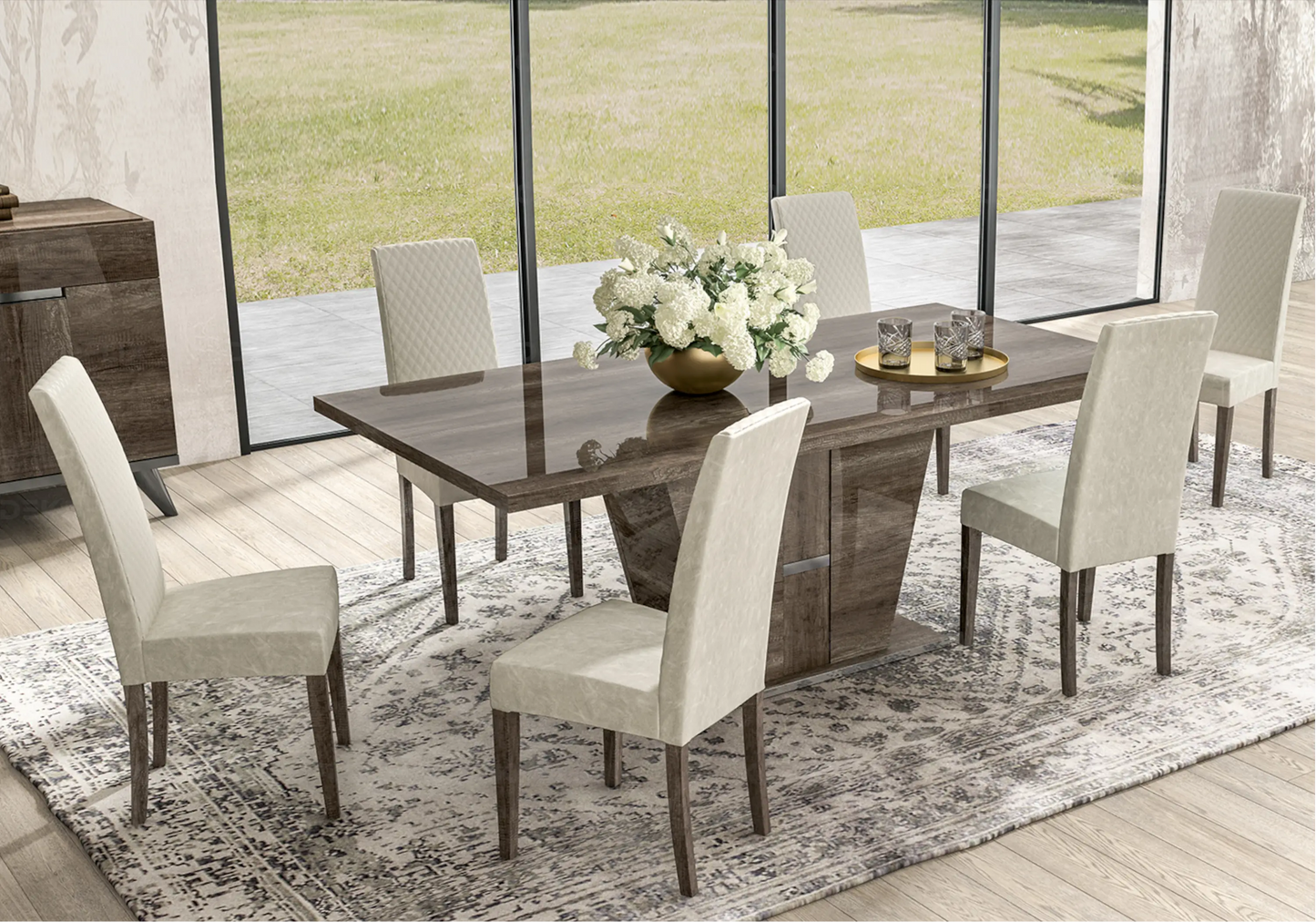 Table à Manger Chêne Nostalgique Extensible - Élégante Collection Medea - DEKOFLIX