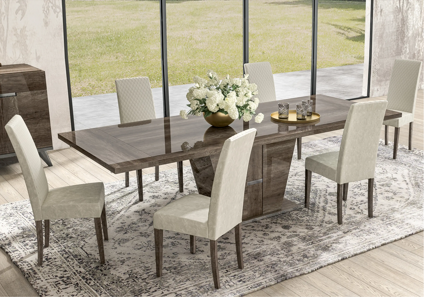 Table à Manger Chêne Nostalgique Extensible - Élégante Collection Medea - DEKOFLIX