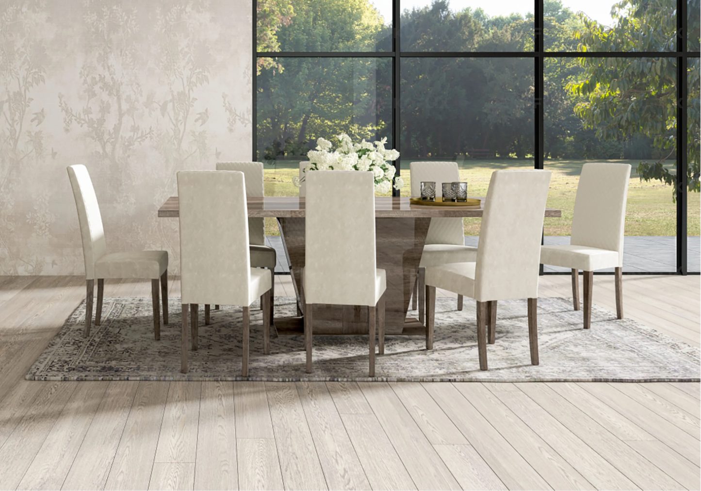 Table à Manger Chêne Nostalgique Extensible - Élégante Collection Medea - DEKOFLIX