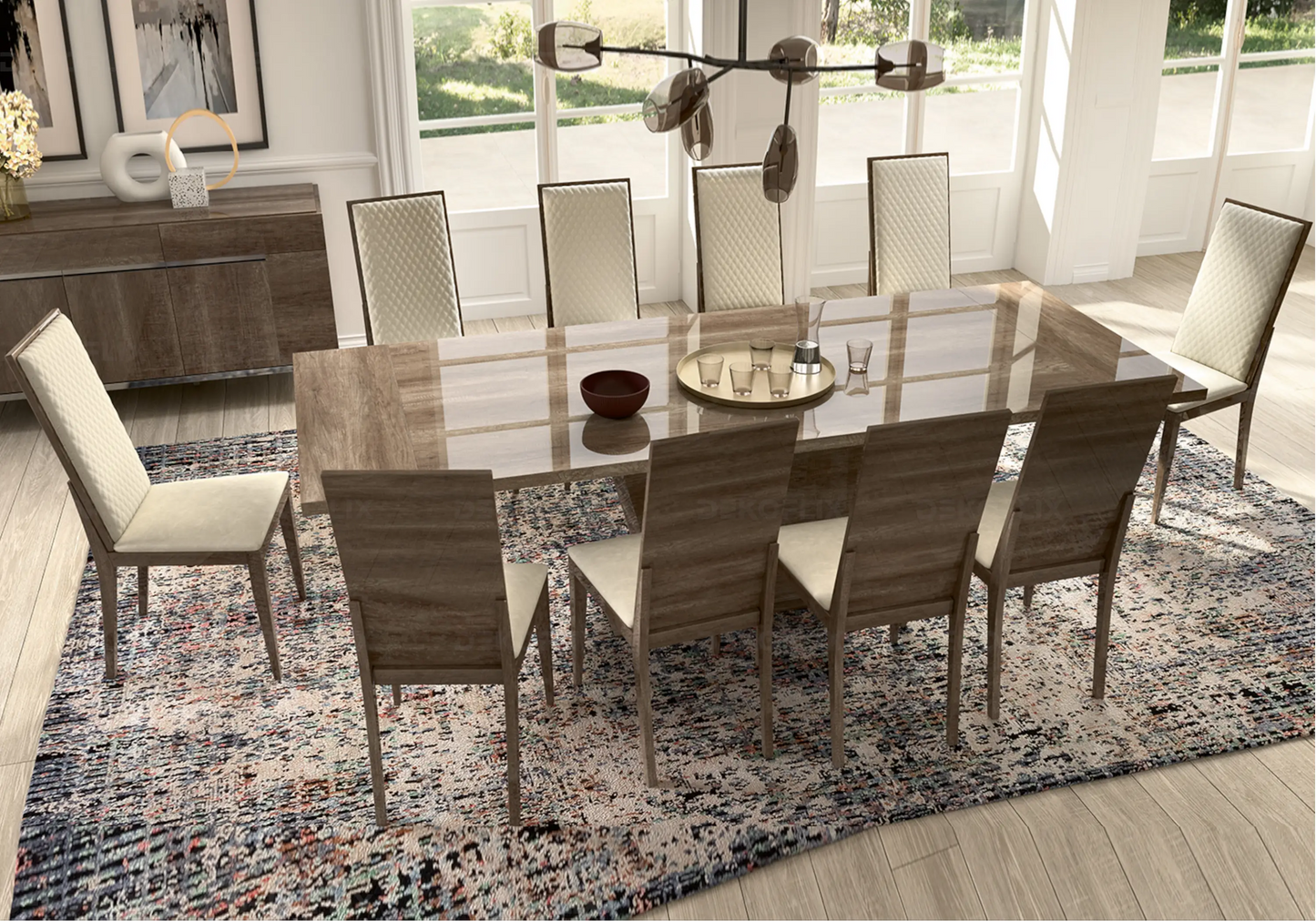 Table à Manger Chêne Nostalgique Extensible - Élégante Collection Medea - DEKOFLIX