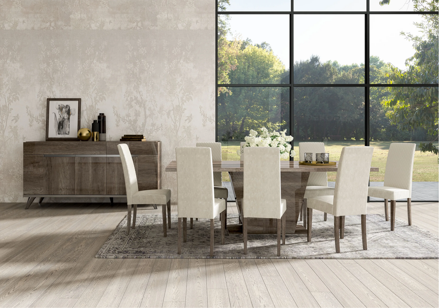 Table à Manger Chêne Nostalgique Extensible - Élégante Collection Medea - DEKOFLIX