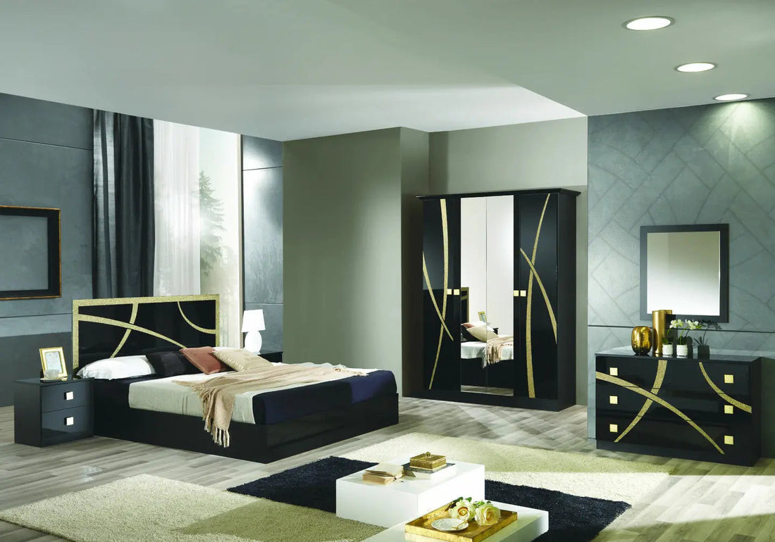 Meuble TV design ovale travertin bois noyer – TERRA