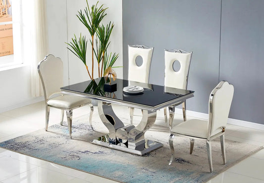 Ensemble table chaise design – L’élégance structurée