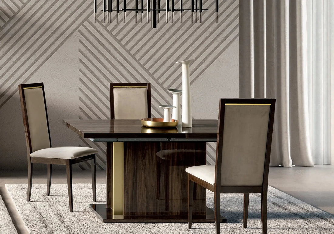 Table basse ovale travertin bois noyer – TERRA