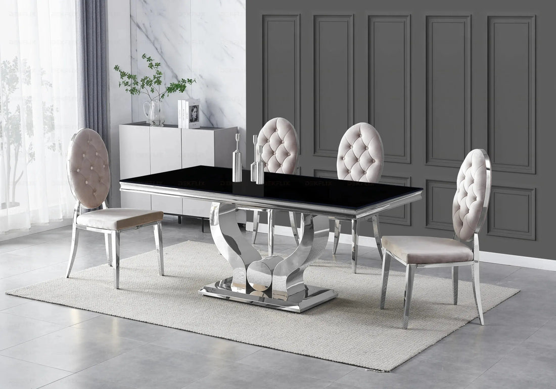 Console dorée en verre trempé GLORY