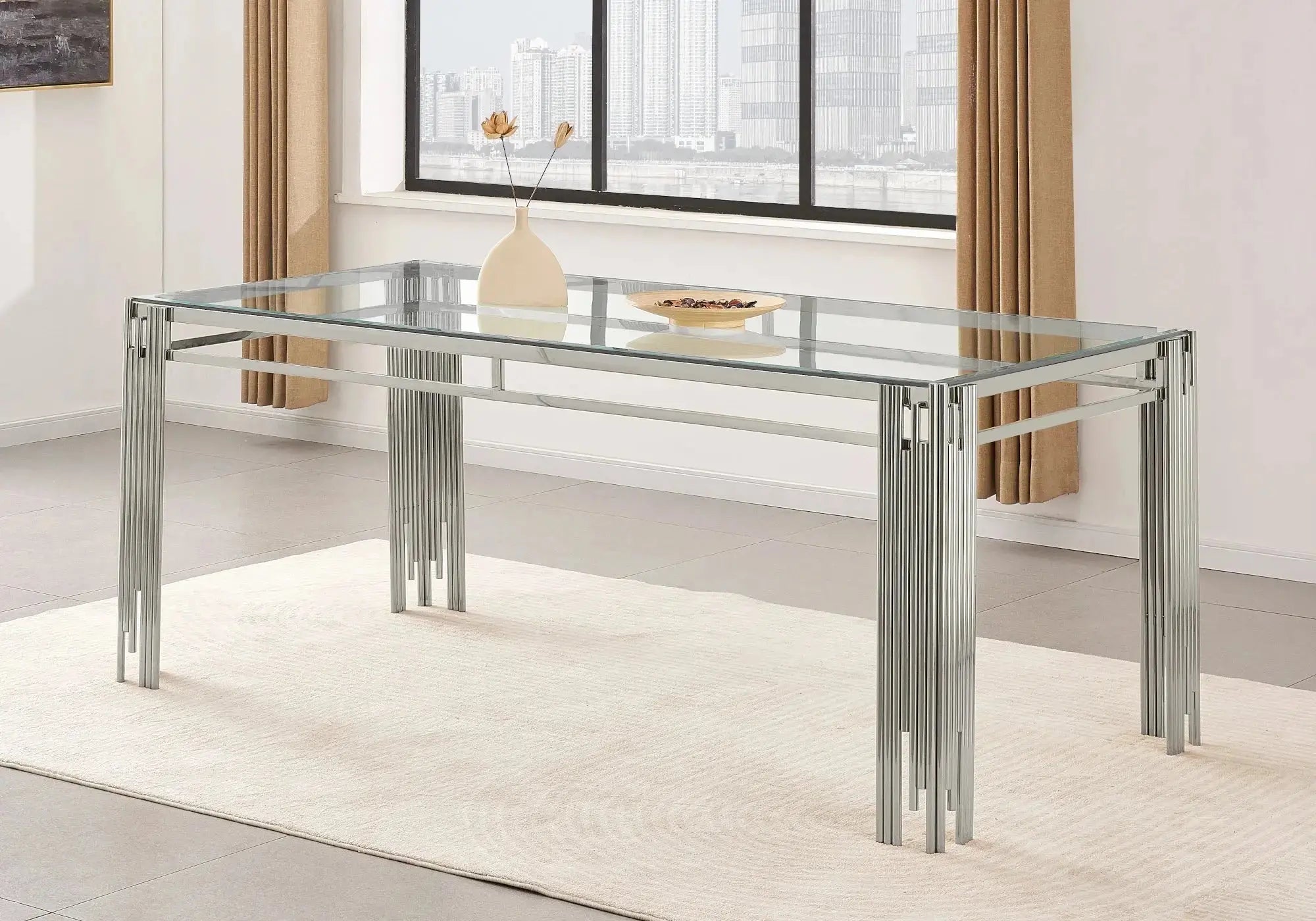 Tables à Manger en Verre Design – Lignes Élégantes Salle à Manger ...