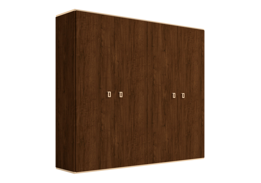 Armoire 4 portes noyer laqué – Eva