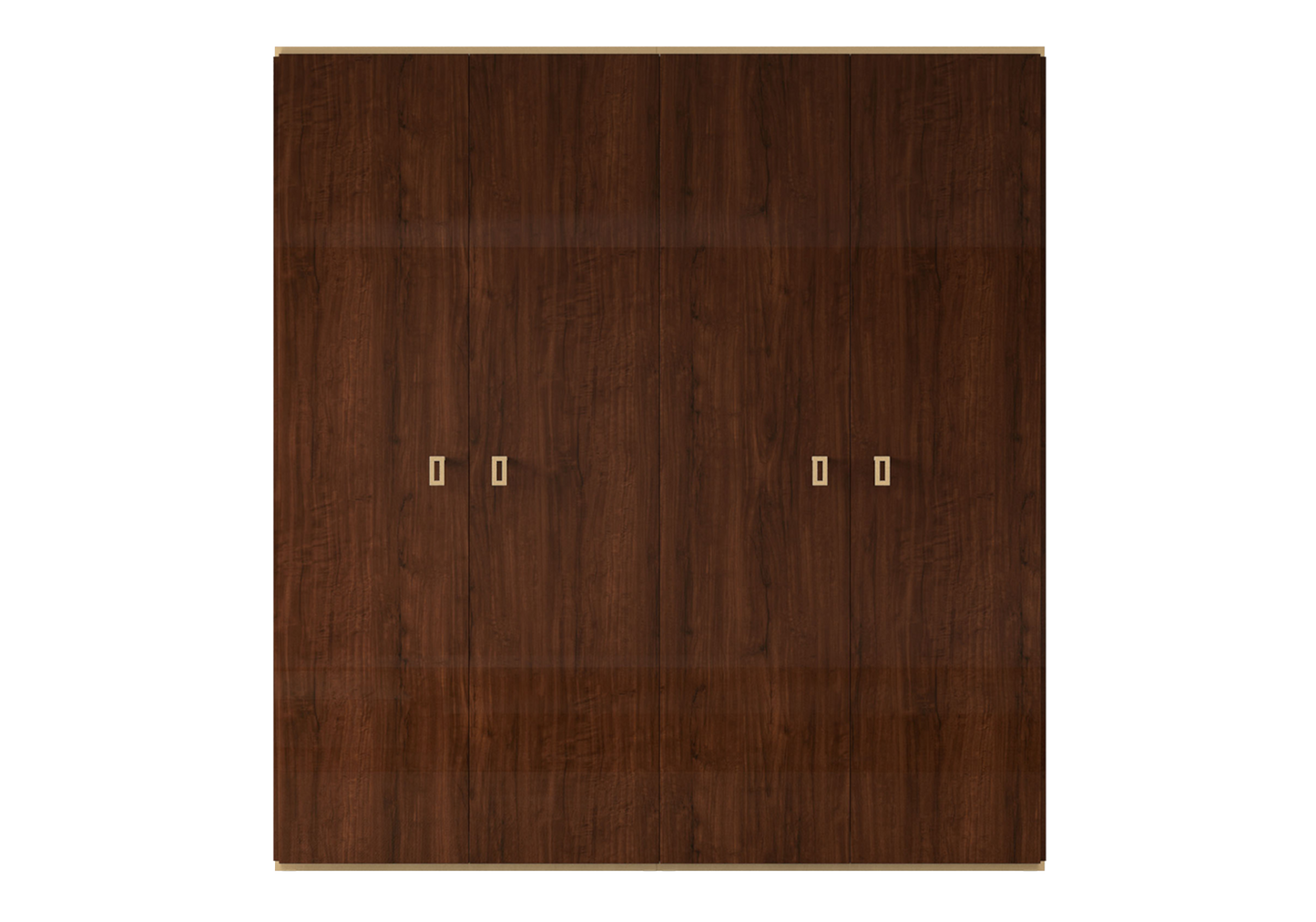 Armoire 4 portes noyer laqué – Eva