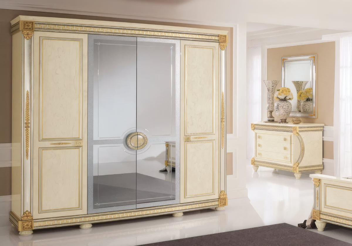 Chambre complète italienne armoire 4 portes - Liberty