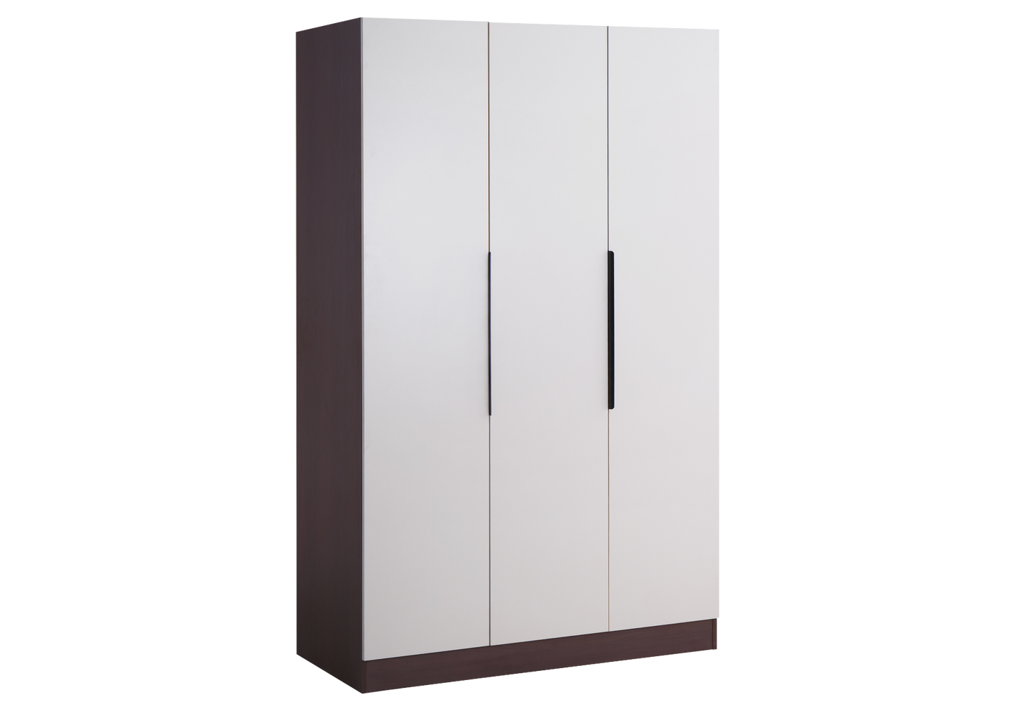 Armoire de rangement 3 portes beige et noyer - Axel