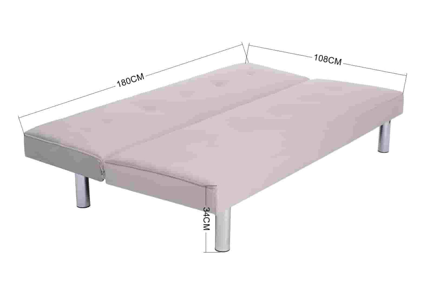 Banc convertible gris chromé ANTHA - DEKOFLIX